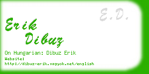 erik dibuz business card